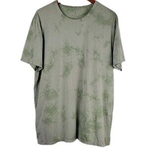 Lululemon The Fundamental T Shirt Mens XL Green Tie Dye Short Sleeve Athleisure